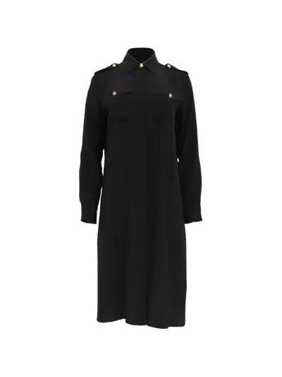Pre-owned Nili Lotan Adelaide Shirt Dress In Black