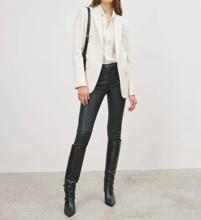 Nili Lotan Adele Single Breasted Jacket In Stone In White
