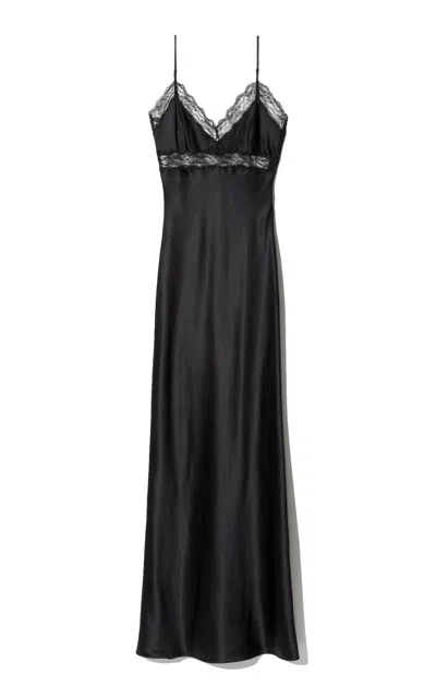 Nili Lotan Adelie Silk Gown In Black
