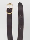 Nili Lotan Adjustable Smooth Finish Belt With Gold-tone Buckle