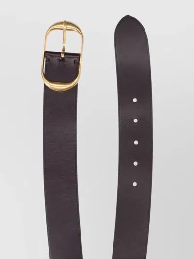 Nili Lotan Adjustable Smooth Finish Belt With Gold-tone Buckle