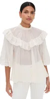 Nili Lotan Alain Blouse Ivory