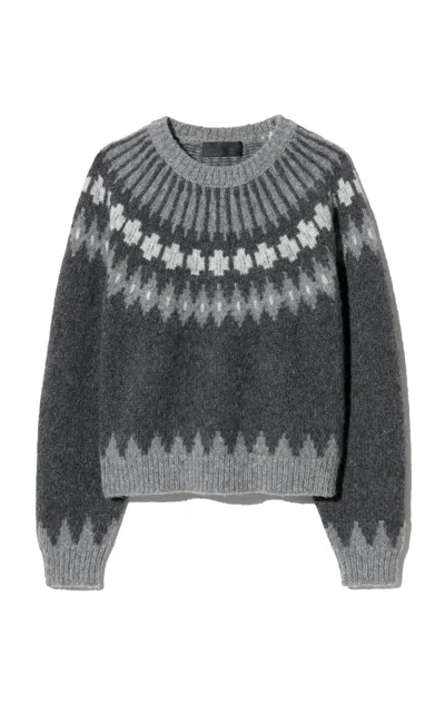 NILI LOTAN ALENA FAIR ISLE WOOL-BLEND SWEATER