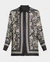 Nili Lotan Alfie Paisley Printed Silk Blouse