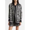 Nili Lotan Alfie Bandana-print Silk-twill Shirt In Black