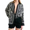 Nili Lotan Alfie Bandana-print Silk-twill Shirt In Black