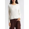 NILI LOTAN NILI LOTAN ALISE RIB CASHMERE & SILK CREWNECK SWEATER