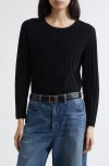 Nili Lotan Alise Ribbed Merino Wool And Cashmere-blend Sweater In Black