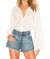 Nili Lotan Aliva Top In Sheer White Plaid In White