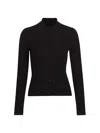 Nili Lotan Alivia Merino Silk Ribbed Cardigan In Black
