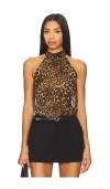 Nili Lotan Alla Tie-neck Leopard-print Silk Top In Animal Print