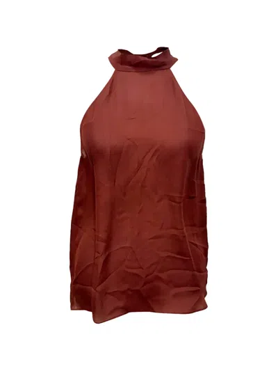 Pre-owned Nili Lotan Alla Halterneck Top In Brown