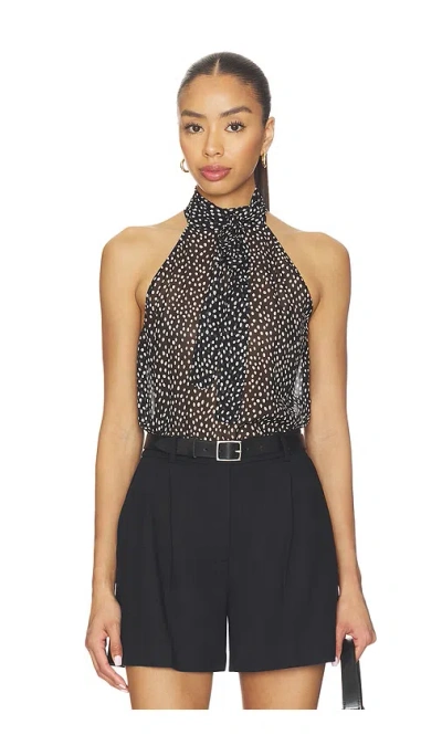 Nili Lotan Alla Halterneck Top In Wild Dot