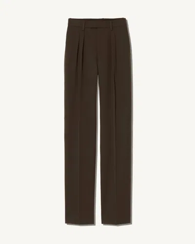Nili Lotan Alphonse Wool Pant In Brown