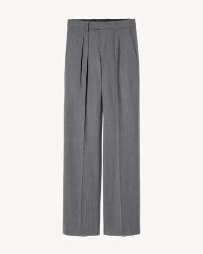 Nili Lotan Alphonse Wool Pant In Gray