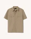 Nili Lotan Alvaro Shirt In Taupe Grey