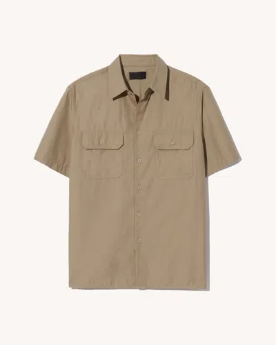 Nili Lotan Alvaro Shirt In Taupe Grey