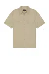 Nili Lotan Alvaro Shirt In Taupe Grey