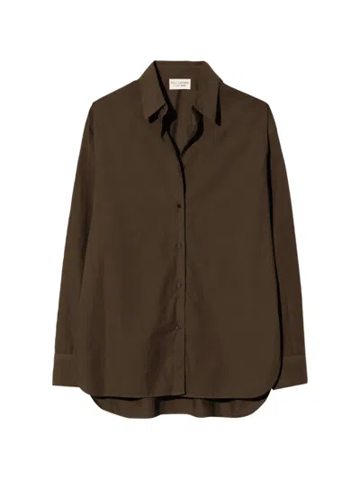 Nili Lotan Amante Button-down Shirt In Brown