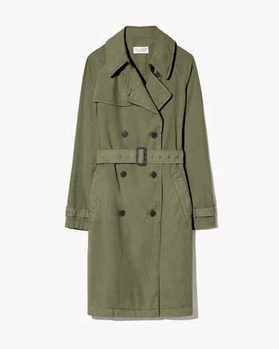 Nili Lotan Ameline Trench Coat In Green