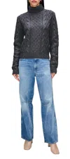 Nili Lotan Andrina Cable Cashmere-wool Turtleneck Sweater In Multi