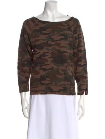 Pre-owned Nili Lotan Animal Print Bateau Neckline Sweatshirt W/ Tags In Multi