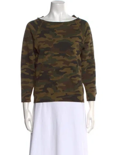 Pre-owned Nili Lotan Animal Print Bateau Neckline Sweatshirt W/ Tags In Multi