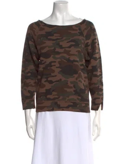 Pre-owned Nili Lotan Animal Print Bateau Neckline Sweatshirt W/ Tags In Multi