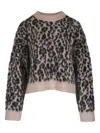 Nili Lotan Zamira Leopard-jacquard Cashmere And Silk-blend Sweater In Animal Print