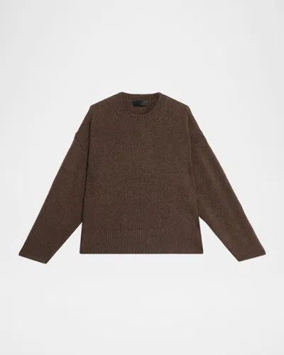 Nili Lotan Anisa Cashmere Crewneck Sweater In Brown