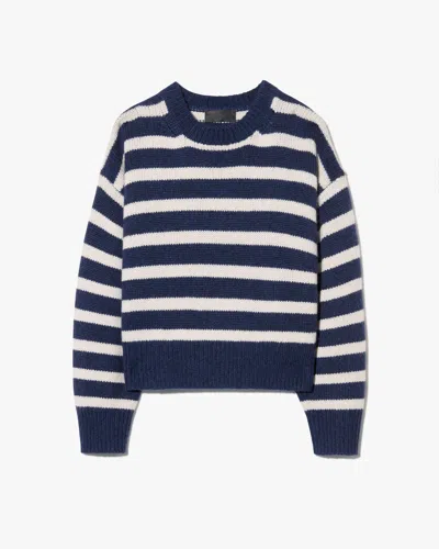 Nili Lotan Anisa Stripe Cashmere Sweater In Blue