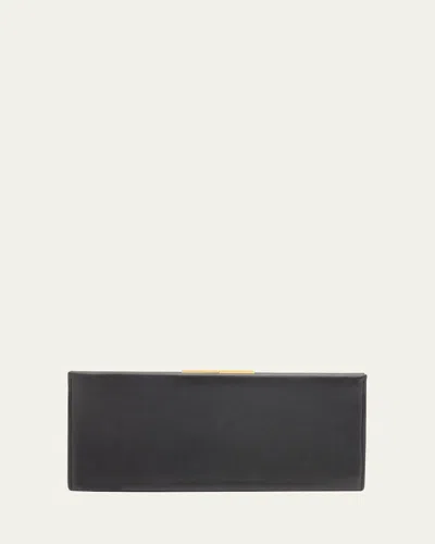 Nili Lotan Anjelica Smooth Leather Clutch Bag In Black