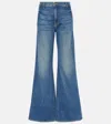 Nili Lotan Anna Mid-rise Flared Jeans In Blue