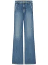 Nili Lotan Anna Mid-rise Wide-leg Jeans In Blue