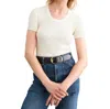 Nili Lotan Italia Knit Tee In Ivory In Multi