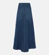 Nili Lotan Astrid Denim Maxi Skirt In Blue