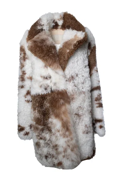 Nili Lotan , Aurore Shearling Coat In Animal Print