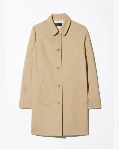 Nili Lotan Balzac Short Duster Coat In Brown