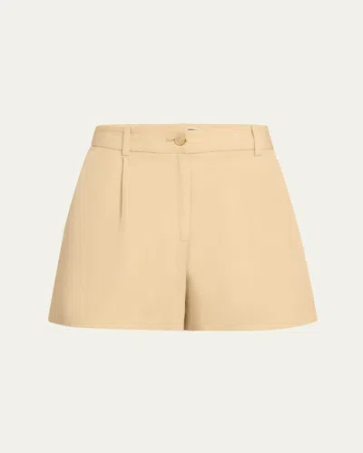 Nili Lotan Beatrice Pleated Linen Shorts