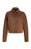 Nili Lotan Beauvais Suede Jacket In Brown