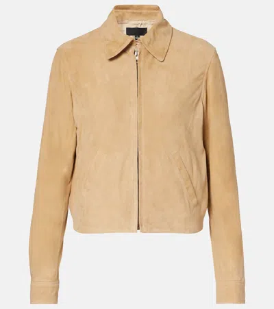 Nili Lotan Beauvais Suede Jacket In Brown