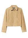 Nili Lotan Beauvais Suede Zip-front Jacket In Brown