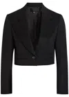 Nili Lotan Belino Cropped Wool-twill Blazer In Black