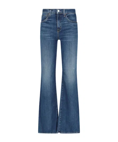 Nili Lotan Belt Loop Denim Trousers In Blue