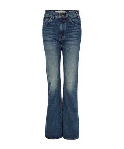 Nili Lotan Belt Loop Denim Trousers In Blue
