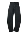 Nili Lotan Curved-leg Denim Jeans In Black