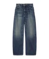Nili Lotan Belt-loop Jeans In Blue