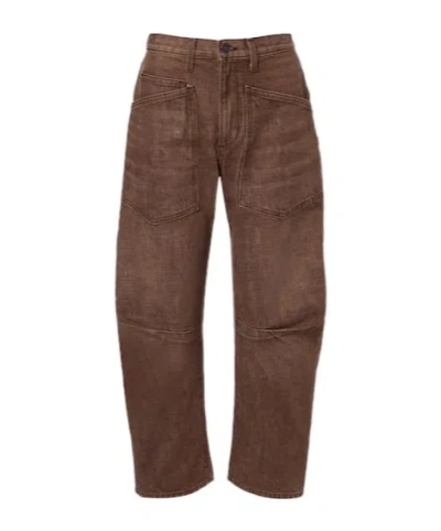 Nili Lotan Belt Loop Jeans In Brown