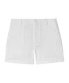 Nili Lotan Utility Cotton-blend Shorts In White