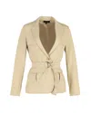 Nili Lotan Belted Utility Jacket In Beige Cotton In Beige